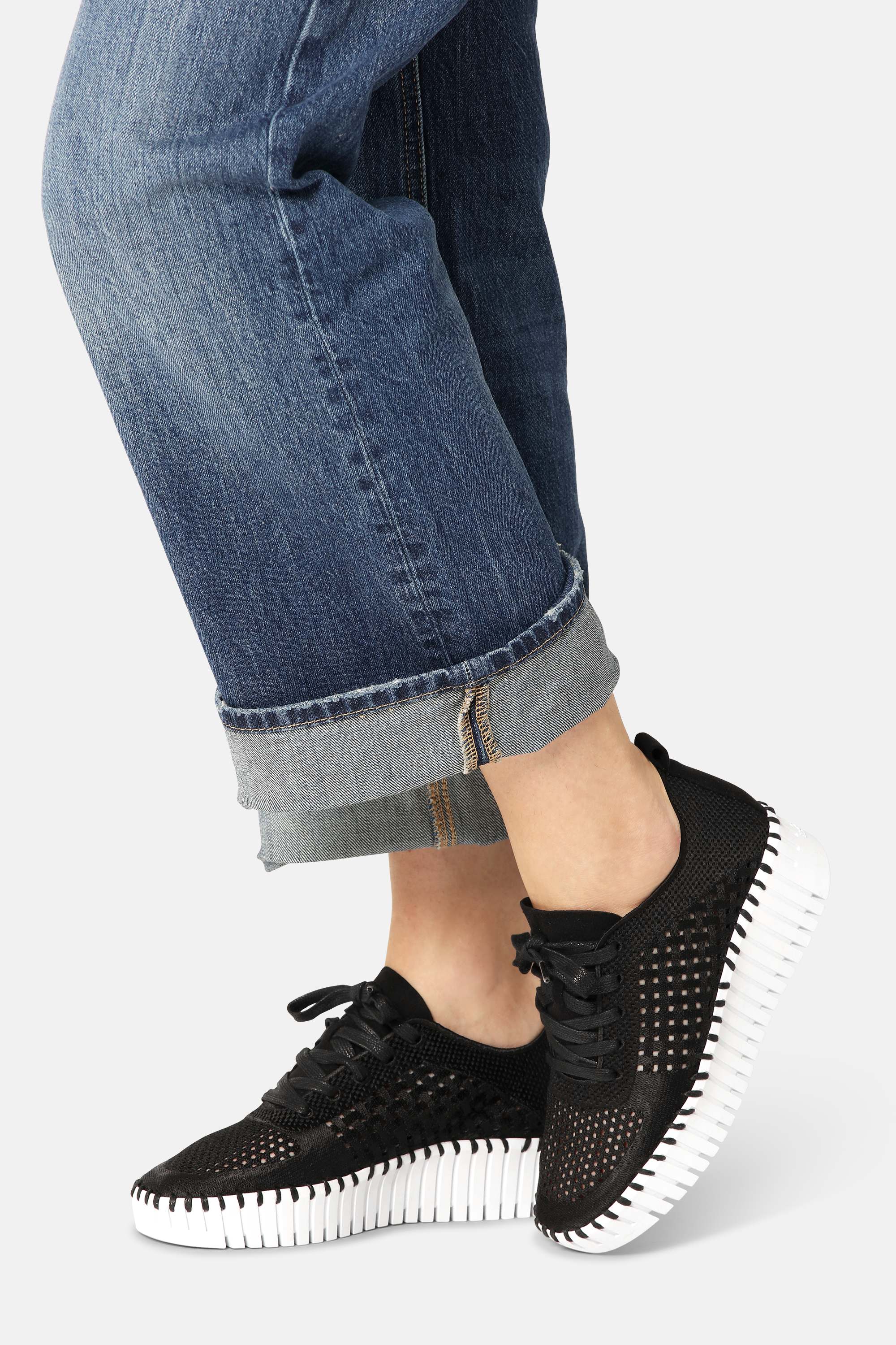 Tulip Skor Med Snörning - Black White